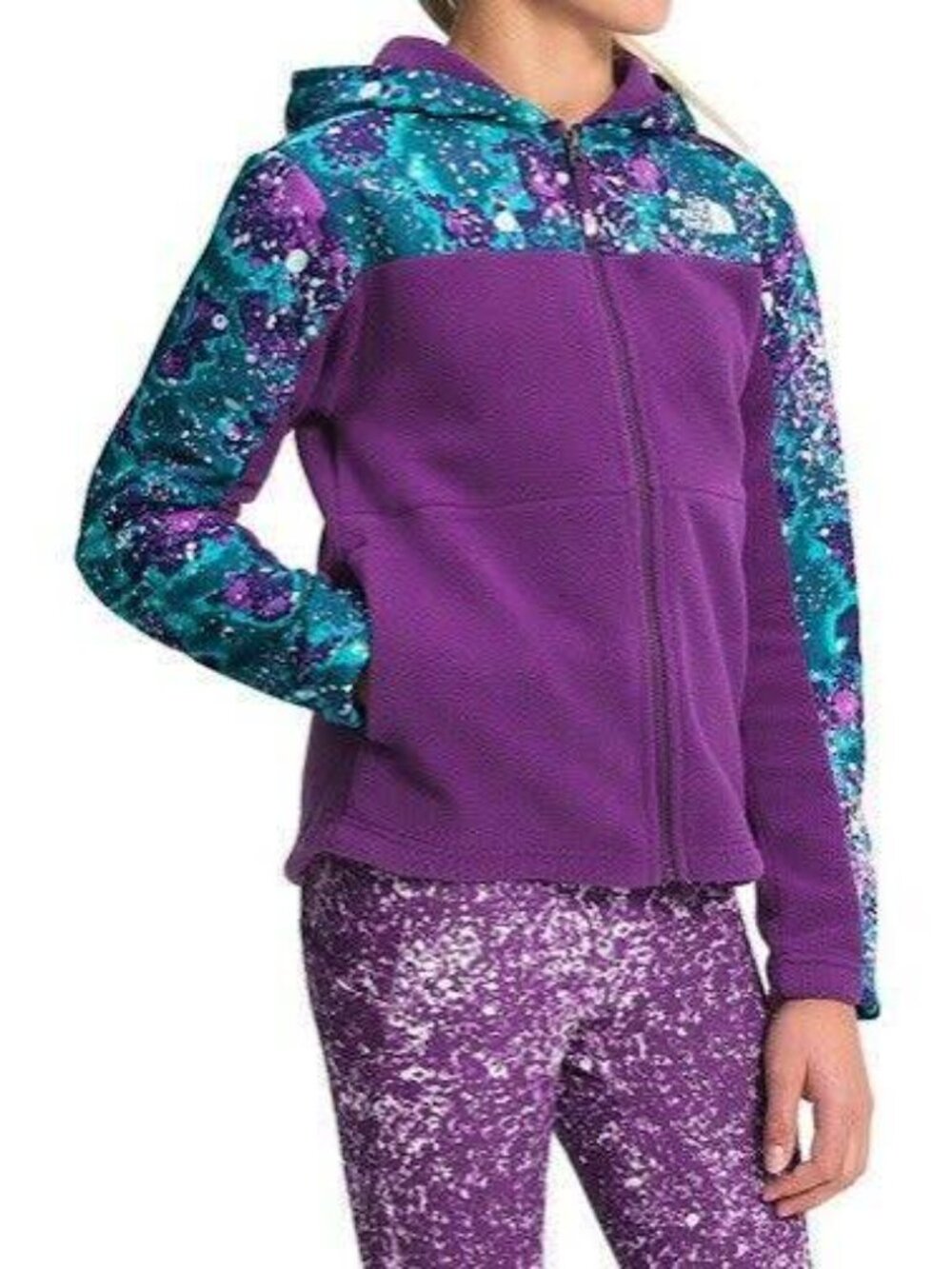 The North Face Youth Printed Freestyle Fleece Hoodie Size M